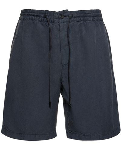 PT Torino Shorts de lyocell - Azul
