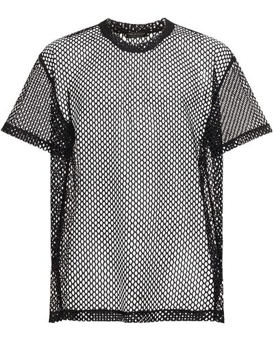 Comme des Garçons T-shirt Aus Mesh - Grau