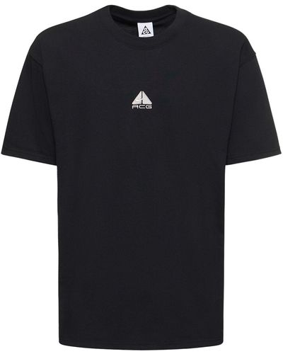 Nike T-shirt Aus Baumwollmischung "acg Lungs" - Schwarz