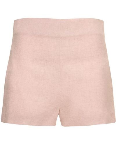 Philosophy Di Lorenzo Serafini Linen Blend High Rise Shorts - Pink