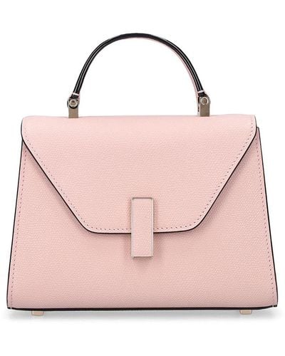 Valextra Micro Iside Grain Leather Top Handle Bag - Pink
