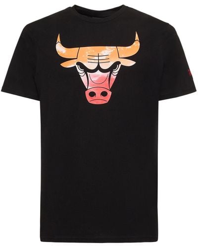 KTZ T-shirt en coton imprimé chicago bulls - Noir