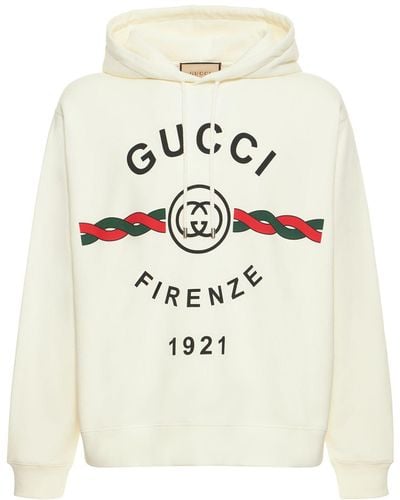 Gucci Firenze 1921 Cotton Hoodie - Natural