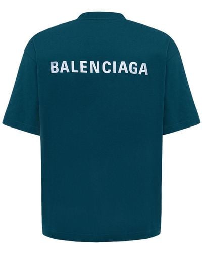 Balenciaga T-shirt En Coton - Bleu
