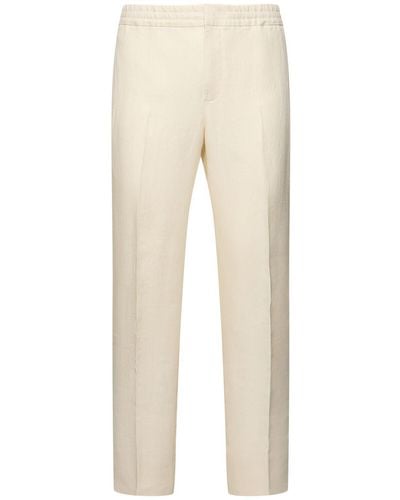 Zegna Oasi Linen Trousers - Natural