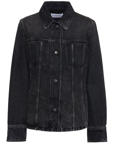 Ferragamo デニムスリムシャツジャケット - ブラック