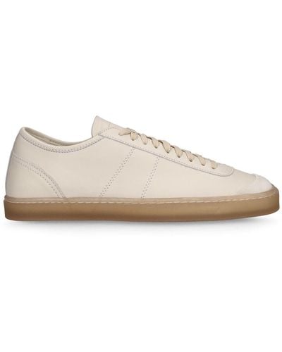 Lemaire Leather Low Top Trainers - Natural