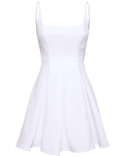 STAUD Joli Cotton Blend Mini Dress - White