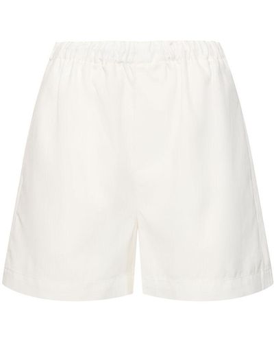 Loulou Studio Seto Viscose Blend Shorts - White