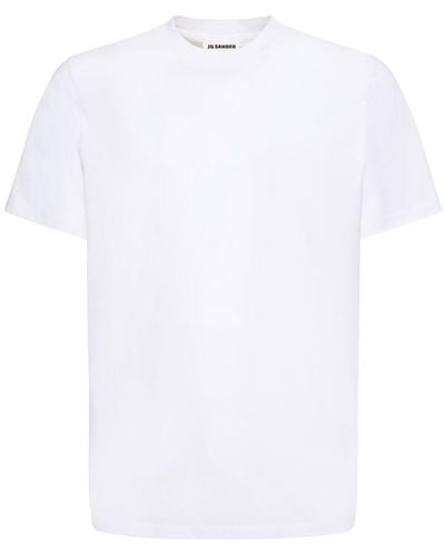 Jil Sander T-shirt Aus Baumwolljersey - Weiß
