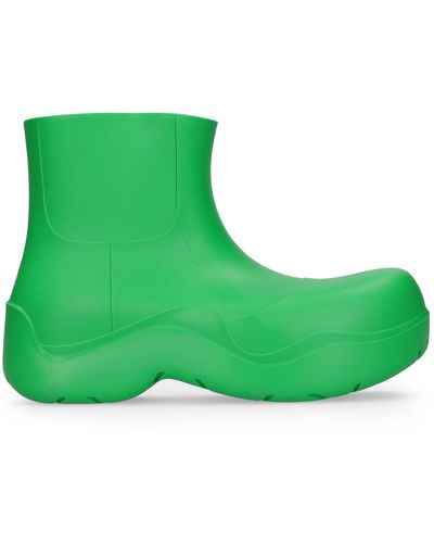 Bottega Veneta 55mm Puddle Molded Rubber Ankle Boots - Green