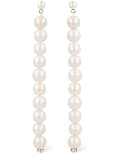 Magda Butrym Pendant Pearl Earrings - White
