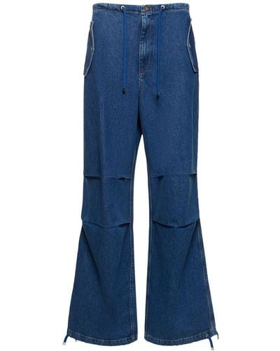 Dion Lee Parachute Denim Wide Jeans - Blue