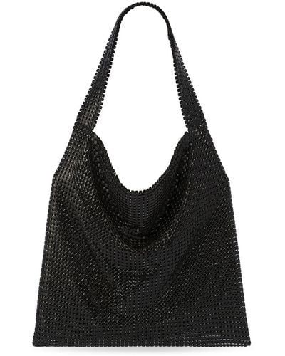Rabanne Sac porté épaule moyen en mesh pixel - Noir