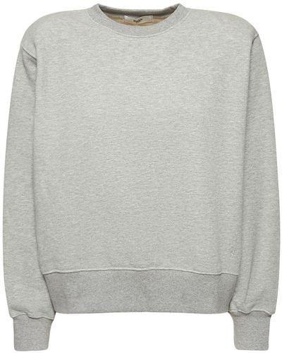 Frankie Shop Vanessa Cotton Jersey Sweatshirt - Grey