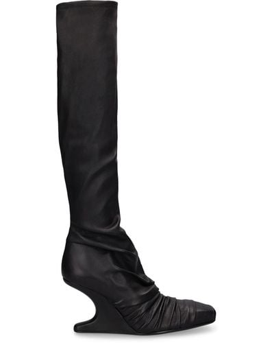 Rick Owens Leather Boots - Black
