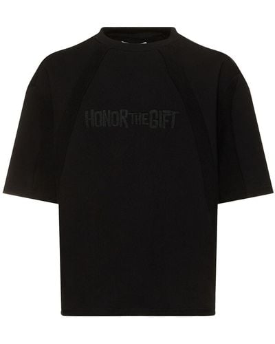Honor The Gift T-shirt Aus Baumwolle "a-spring" - Schwarz