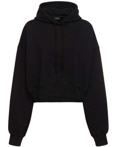 Wardrobe NYC Sweat oversize en coton à capuche - Noir