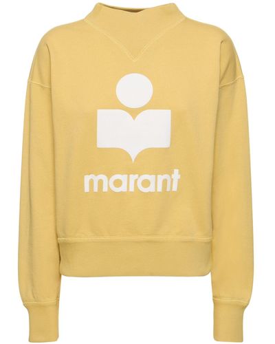 Isabel Marant Moby Logo Cotton Blend Sweatshirt - Yellow