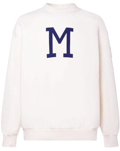Moncler Emerized Brushed Cotton Sweatshirt - White