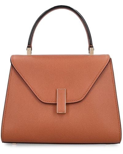 Valextra Mini Iside Grained Leather Bag - Brown