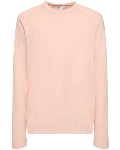James Perse Vintage French Terry Cotton Sweatshirt - Pink