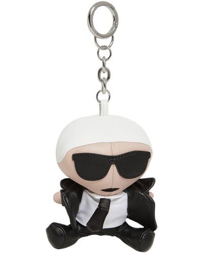 Karl Lagerfeld K/ikonik Karl Doll Keychain Black - White
