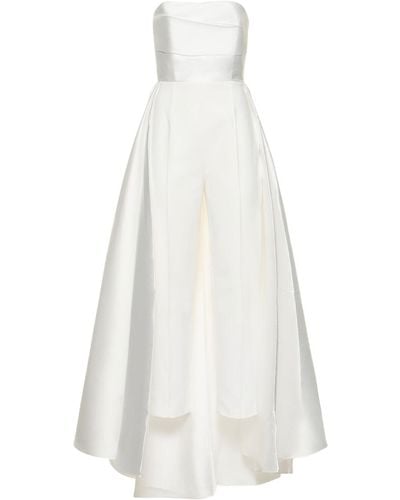 Solace London Astra Twill Sleeveless Jumpsuit - White