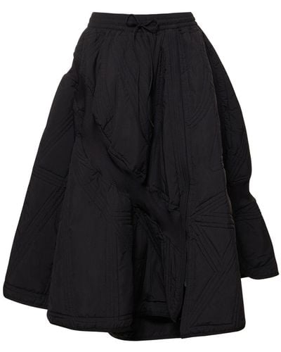 Y-3 Quilted Asymmetrical Skirt - Black