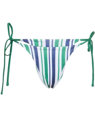 Casablancabrand Striped Tech Jersey Bikini Bottoms - Blue