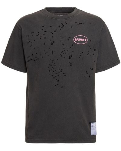 Satisfy T-shirt en coton mothtech - Noir