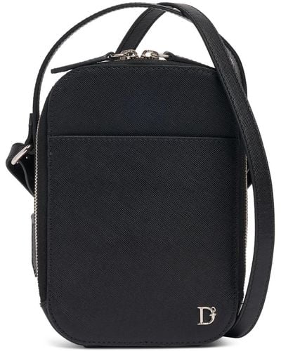 DSquared² D2 Leather Crossbody Bag - Black