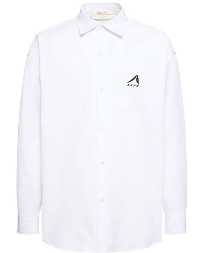 1017 ALYX 9SM Hemd Aus Baumwollpopeline Mit Stickerei - Weiß