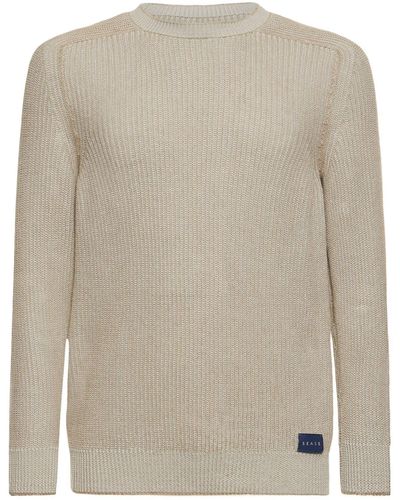 Sease Reversible Linen & Cotton Sweater - Natural