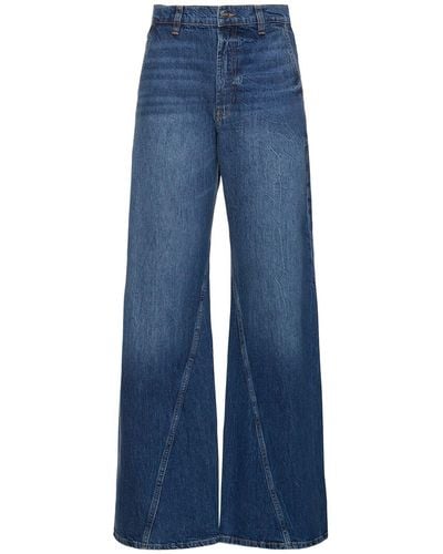 Anine Bing Briley Low Rise Wide Jeans - Blue