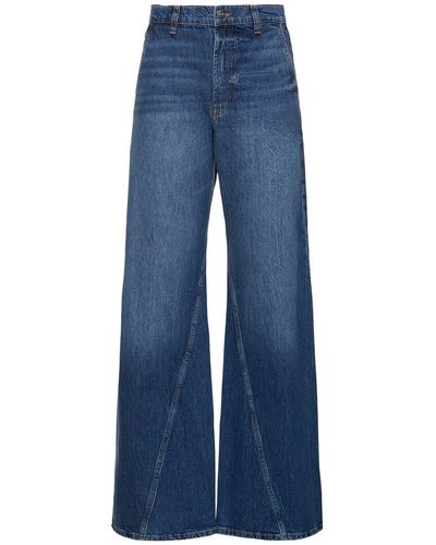 Anine Bing Briley Low Rise Wide Jeans - Blue