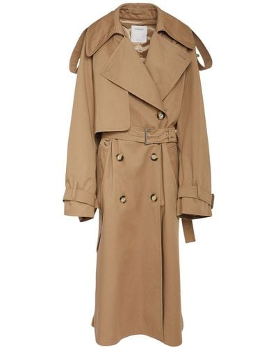 Sportmax Orlaya Oversize Gabardine Trench Coat - Natural