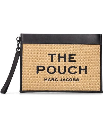 Marc Jacobs The Large Raffia Effect Pouch - Natural