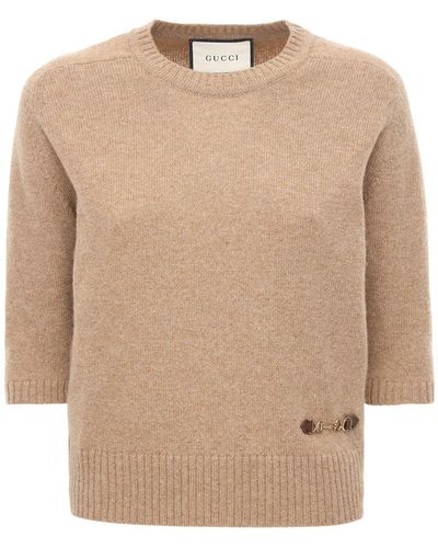 Gucci Horsebit-detailed Cashmere Sweater - Gray