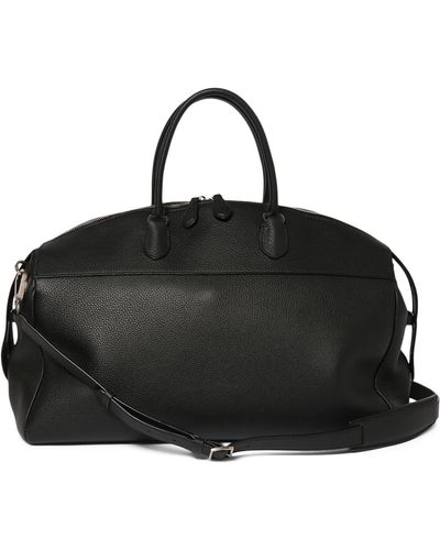 The Row George Leather Duffle Bag - Black