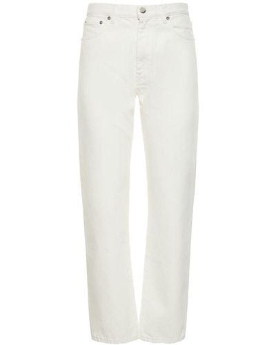 Loulou Studio Jeans rectos de algodón orgánico - Blanco