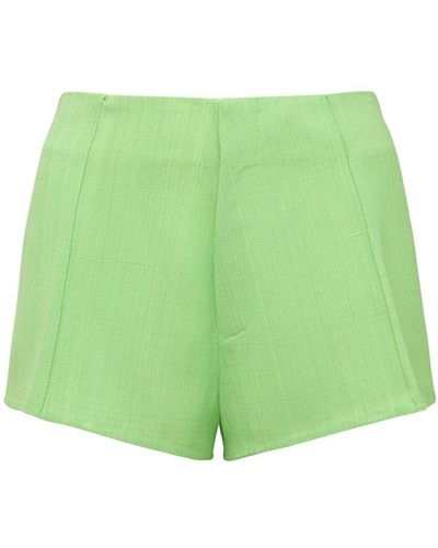 Jacquemus Le Short Limao Silk Blend Mini Shorts - Green