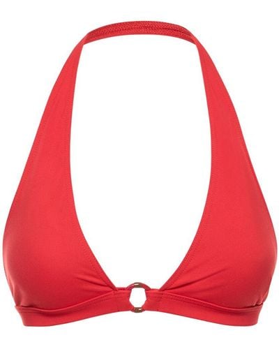 Loro Piana Ring Marine Triangle Jersey Bikini Top - Red