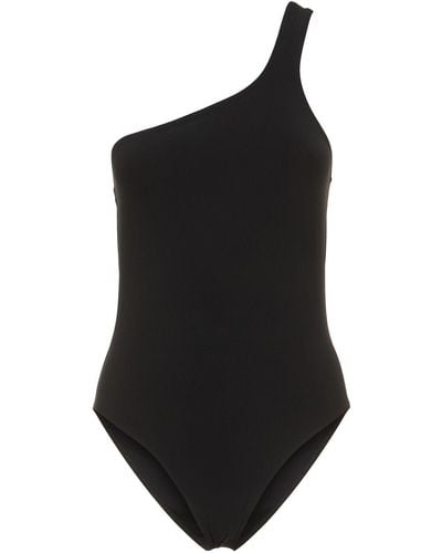 Isabel Marant Sage One Shoulder Cutout Swimsuit - Black