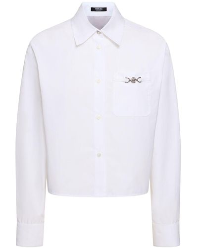 Versace Hemd Aus Baumwollpopeline - Weiß