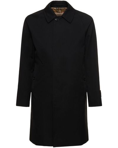 Burberry Manteau mi-long en coton camden - Noir