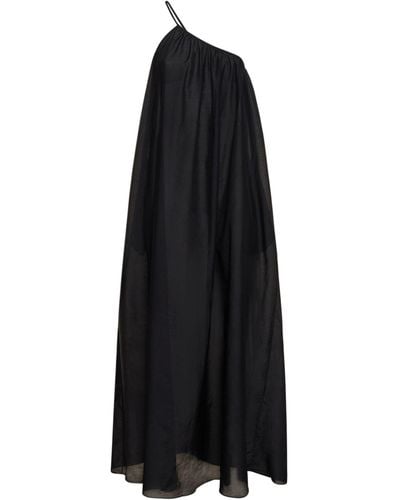 Matteau Vestido maxi de seda y algodón - Negro