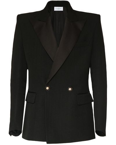Casablancabrand Viscose & Silk Tuxedo Jacket - Black