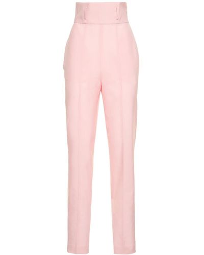 Nensi Dojaka Tailored High Waist Trousers - Pink