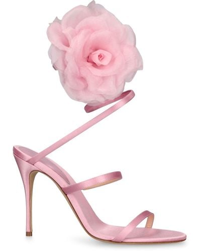 Magda Butrym 105mm Hohe Satin-sandaletten "spiral" - Pink